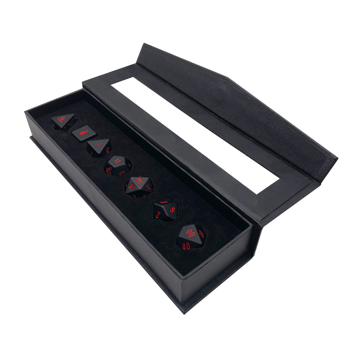 Heavy Metal Premium RPG Dice Set (7ct) for Dungeons & Dragons | Ultra PRO International