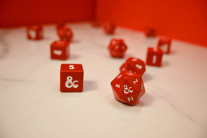 Roll for Nostalgia with Red and White Dice for Dungeons & Dragons | Ultra PRO International