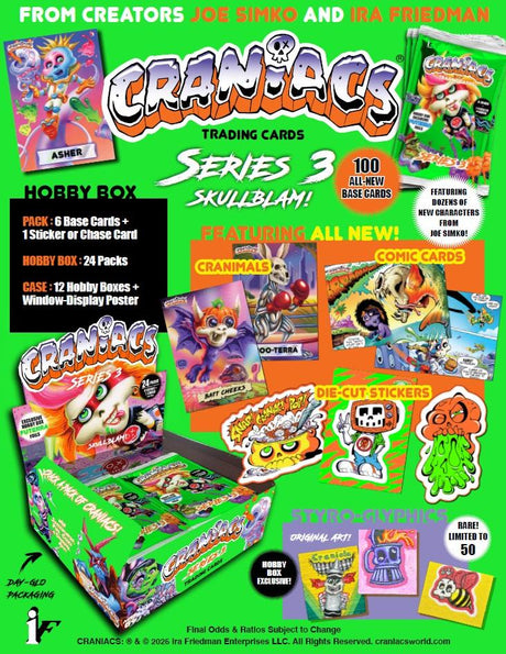 Craniacs Series 3 Skullblam! Trading Cards Hobby Box