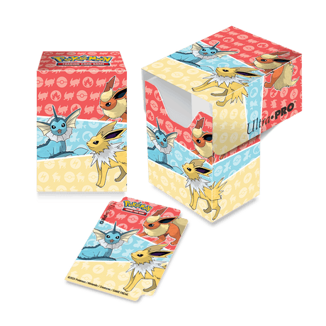 Eevee Evolution Vaporeon Jolteon Full View Deck Box Pokemon