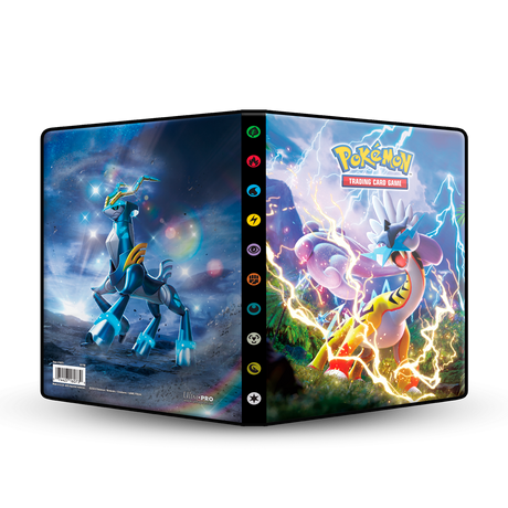 Scarlet and Violet Raging Bolt and Iron Crown 4-Pocket Portfolio for Pokémon | Ultra PRO International