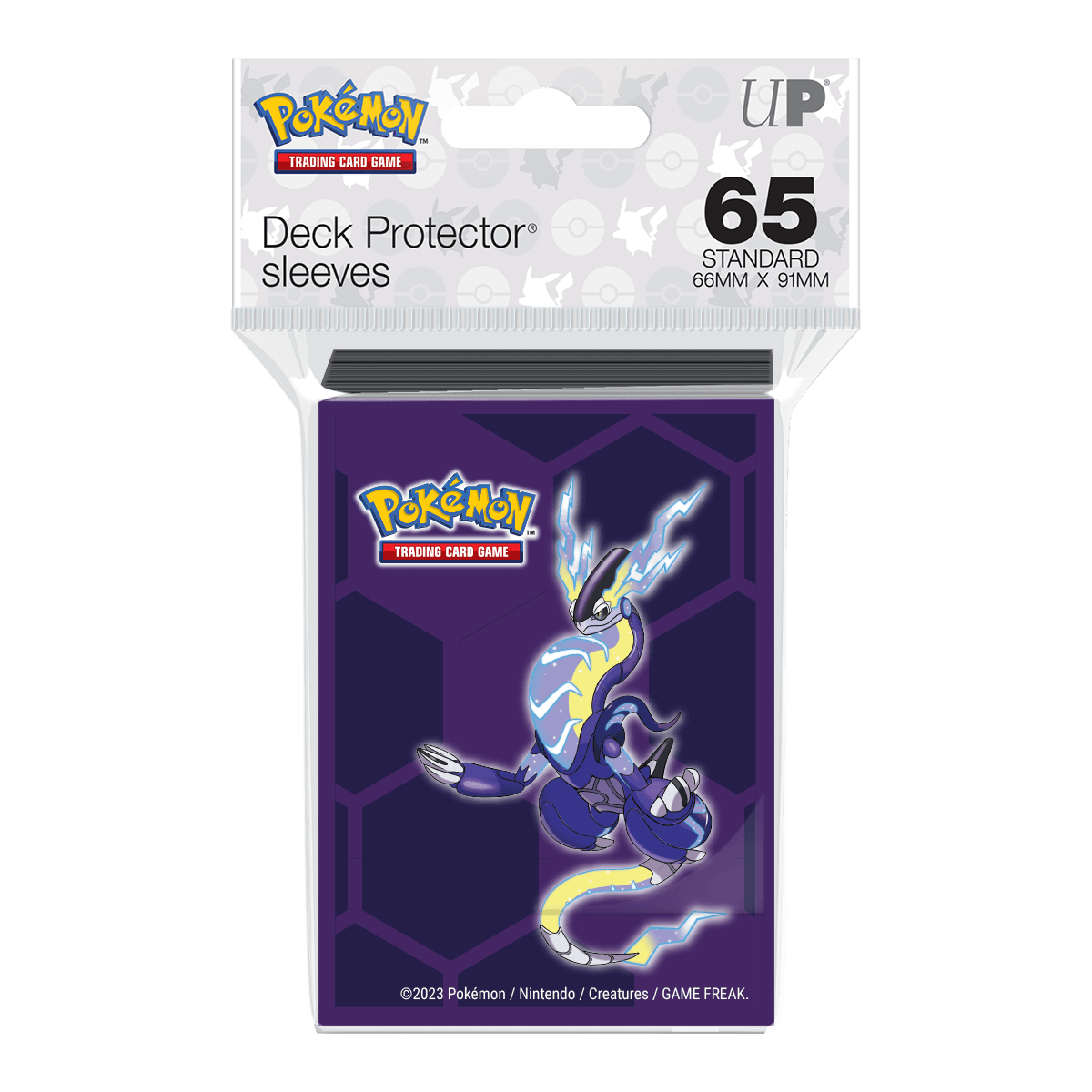 Miraidon Standard Deck Protector Sleeves (65ct) for Pokemon