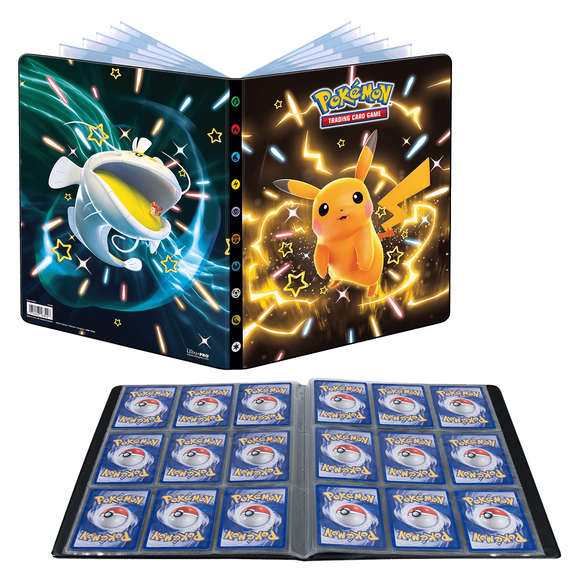 Scarlet and Violet Shiny Pikachu, Dondozo, and Tatsugiri 9-Pocket Portfolio for Pokémon | Ultra PRO International