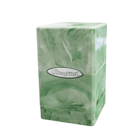 Marble Satin Tower Deck Box - Lime Green / White | Ultra PRO International