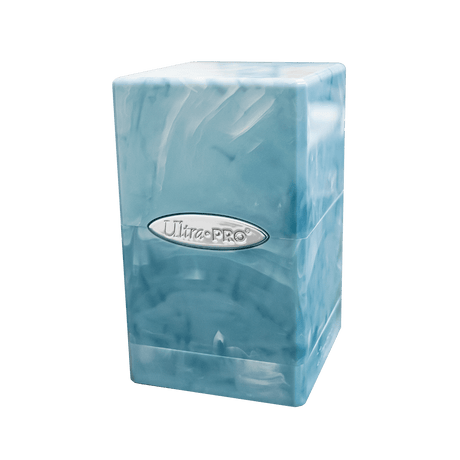 Marble Satin Tower Deck Box - Light Blue / White | Ultra PRO International