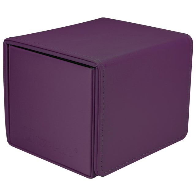 Vivid Alcove Flip Deck Box - Midnight Plum Angle | Ultra PRO International