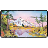 Bob Ross Mighty Mountain Lake Black Stitched Playmat Front | Ultra PRO International