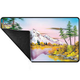 Bob Ross Mighty Mountain Lake Black Stitched Playmat Back | Ultra PRO International