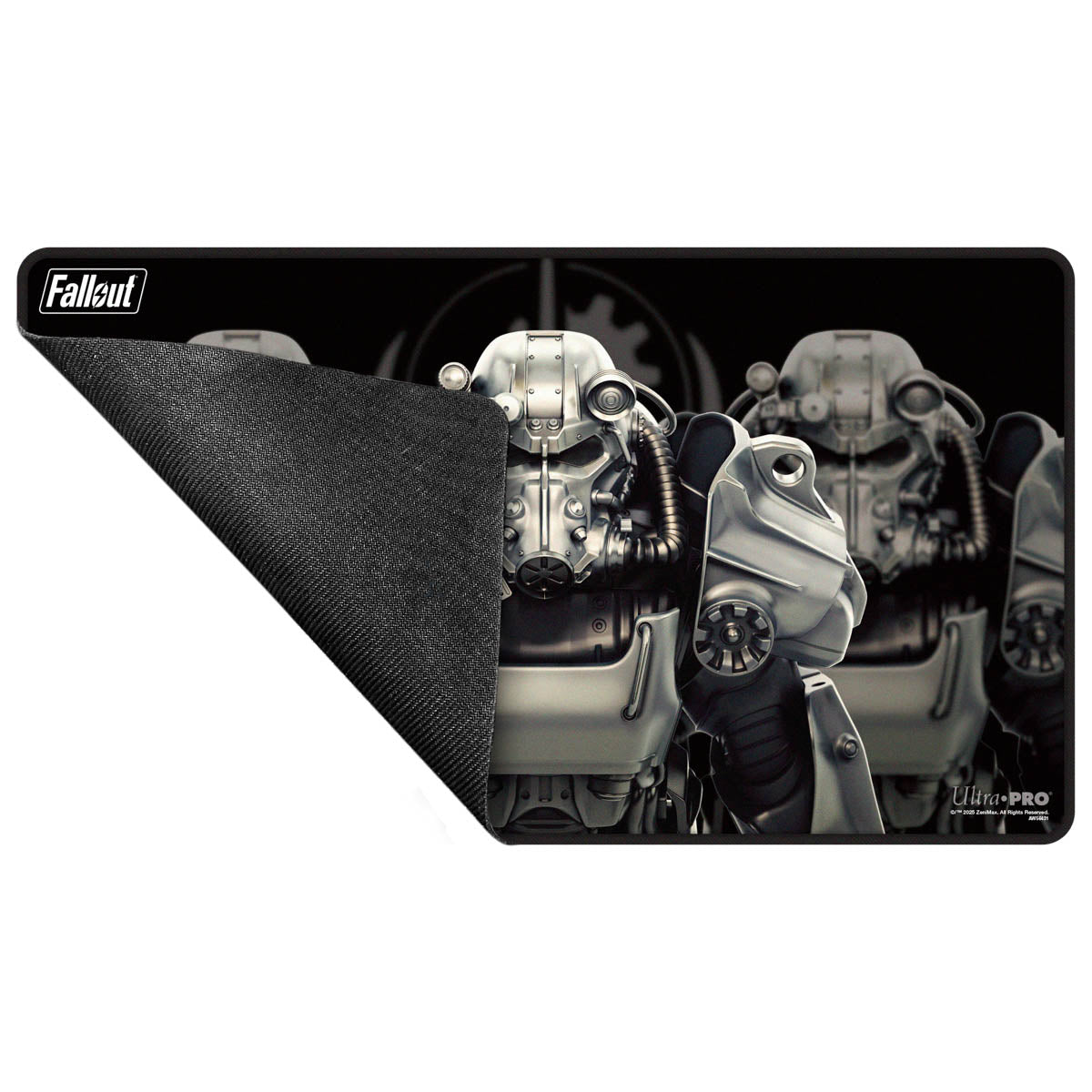 Brotherhood of Steel Black-Stitched Playmat Back | Ultra PRO International