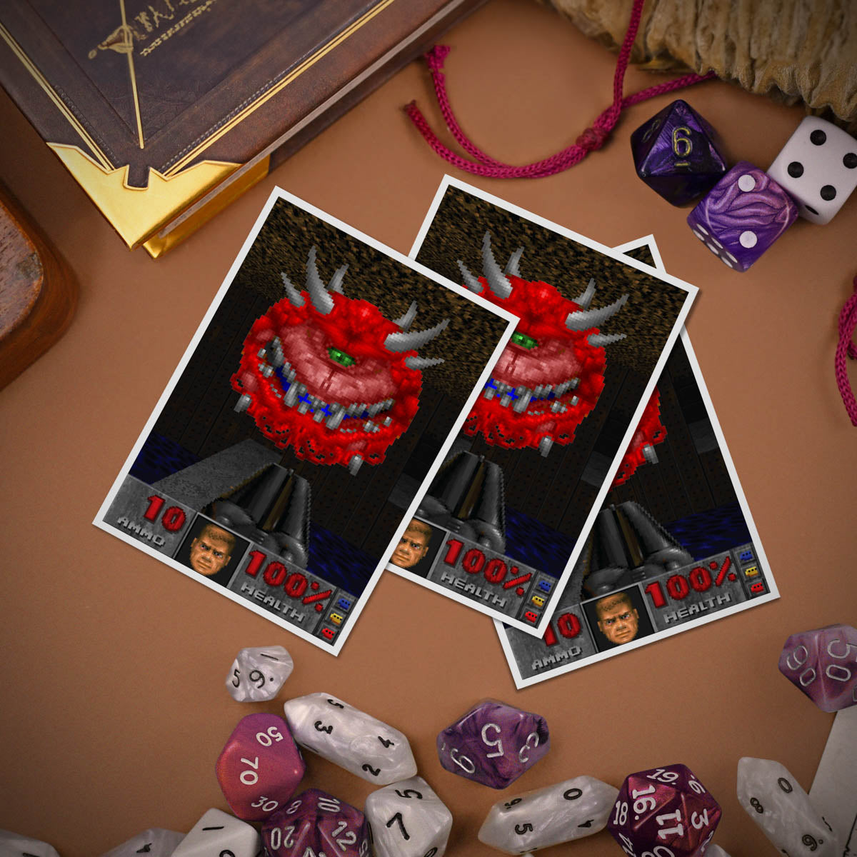 DOOM - CACODEMON - APEX Deck Protector Sleeves Lifestyle | Ultra PRO International