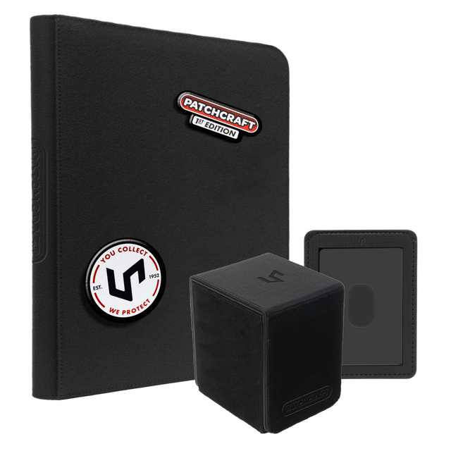 PATCHCRAFT™ Zippered 9-Pocket PRO-BINDER® & ALCOVE® Flip DECK BOX® Black Bundle