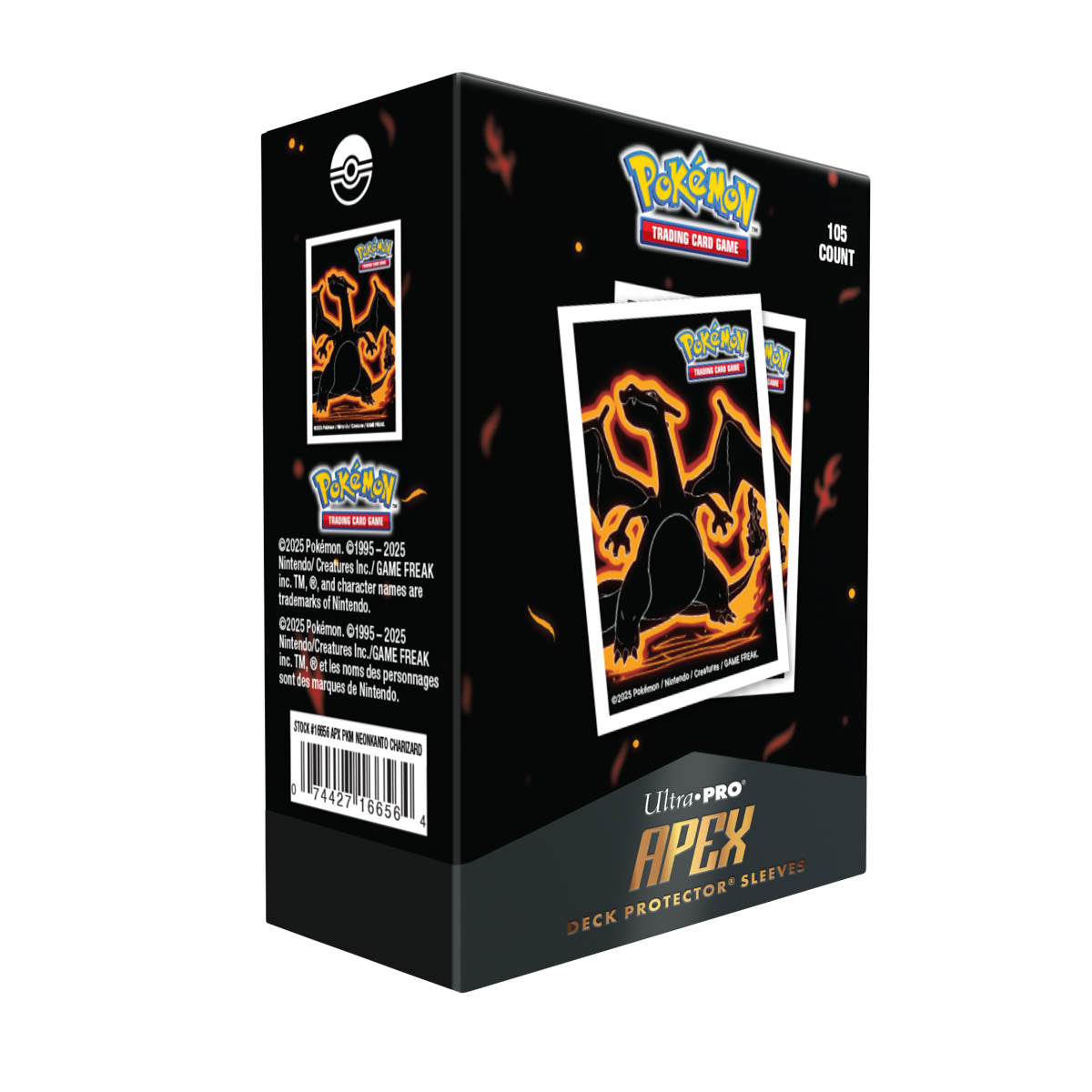 Neon Kanto 105ct APEX Deck Protector® Sleeves Charizard for Pokémon | Ultra PRO International