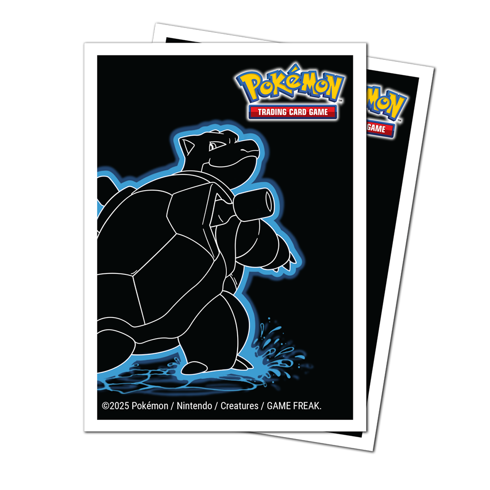 Neon Kanto 105ct APEX DECK PROTECTOR® Sleeves Blastoise for Pokémon Front