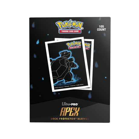 Neon Kanto 105ct APEX Deck Protector® Sleeves Blastoise for Pokémon Front | Ultra PRO International