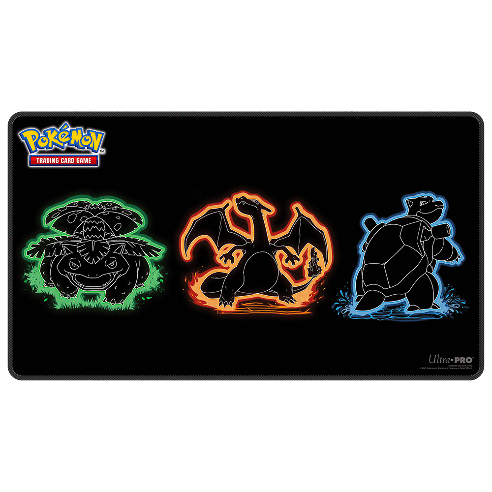 Neon Kanto Foil Playmat for Pokémon Front