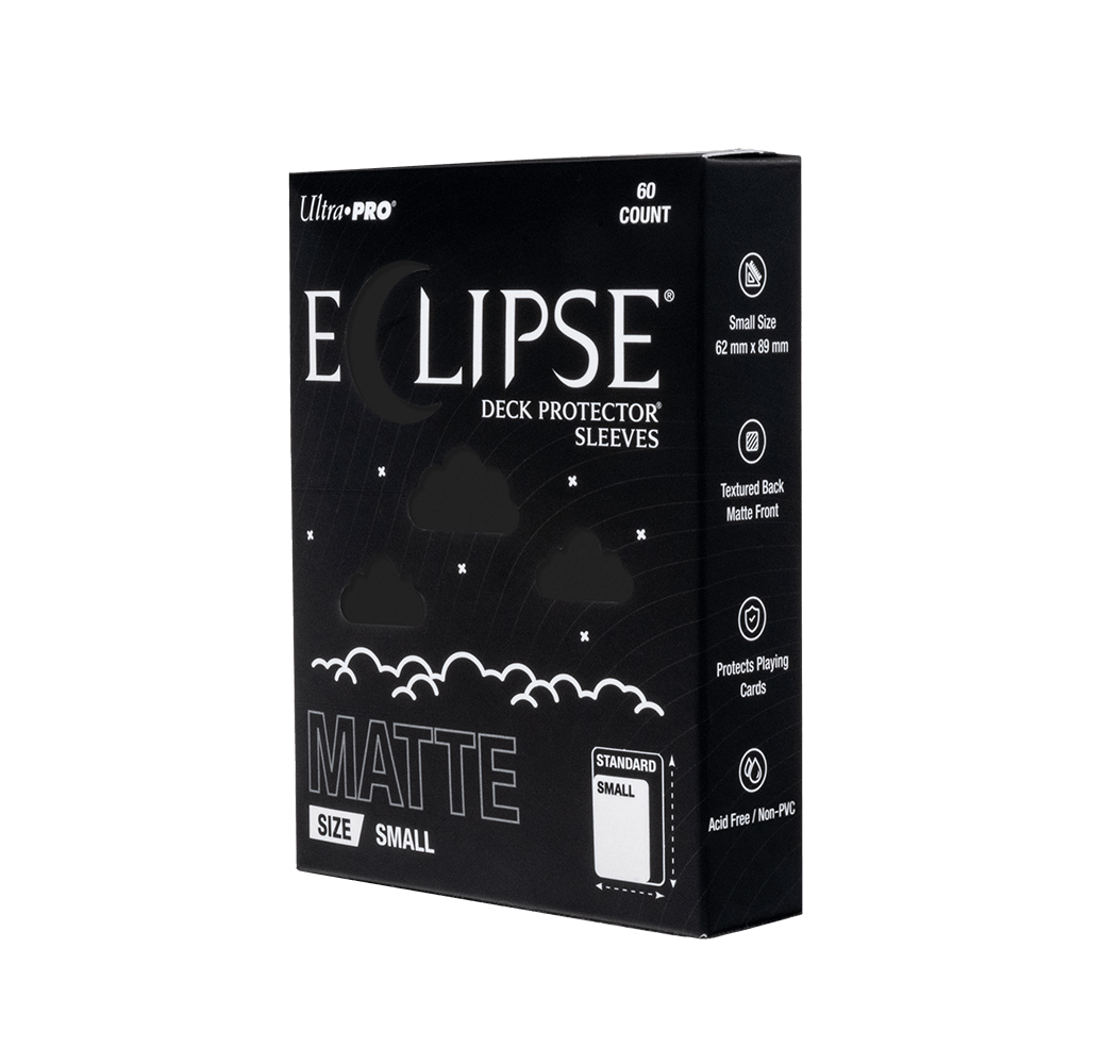 ECLIPSE® Matte Small DECK PROTECTOR® Sleeves: Jet Black - 60ct