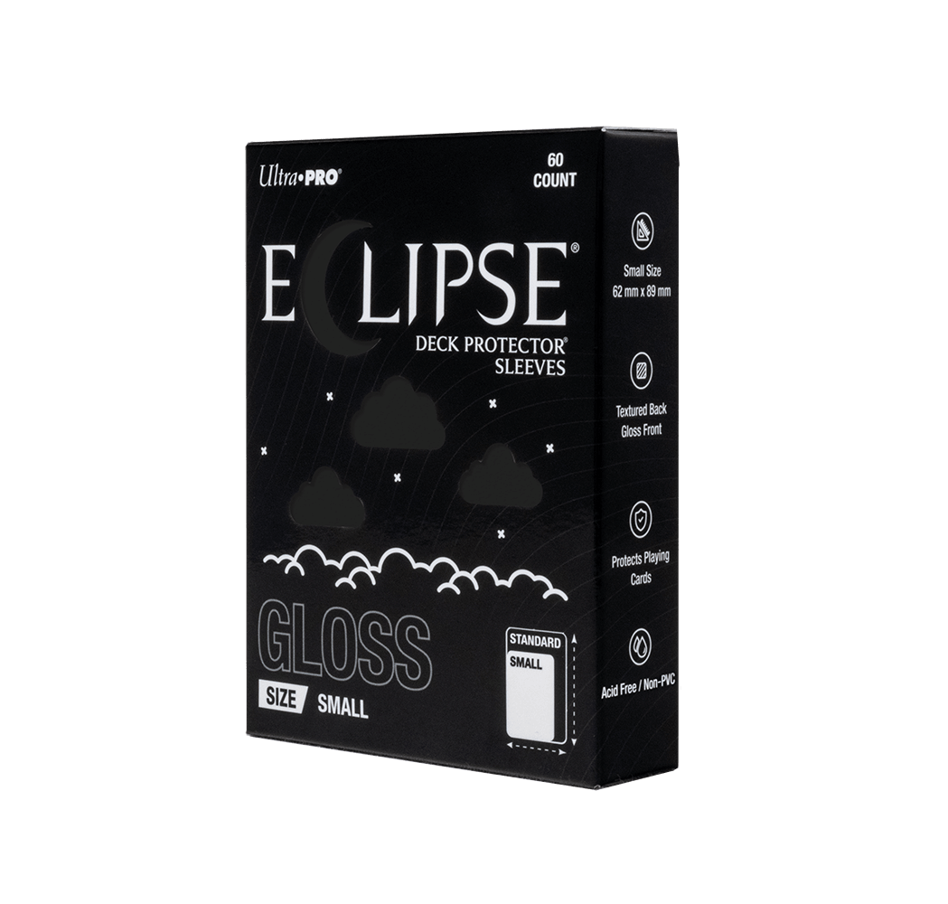 ECLIPSE® Gloss Small DECK PROTECTOR® Sleeves: Jet Black - 60ct