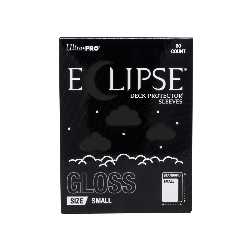 ECLIPSE® Gloss Small DECK PROTECTOR® Sleeves: Jet Black - 60ct
