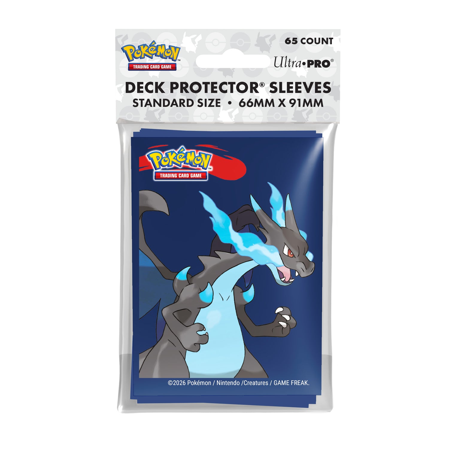 Mega Charizard X 65ct DECK PROTECTOR® Sleeves for the Pokémon Trading Card Game - Package | Ultra PRO Zoom