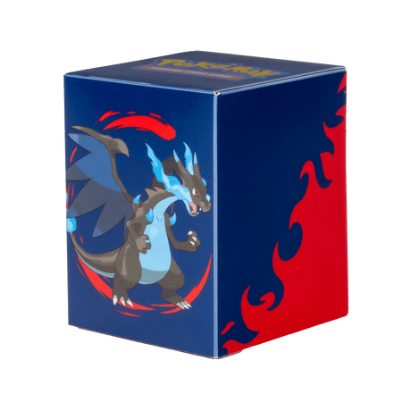 Mega Charizard X 100+ DECK BOX® for the Pokémon Trading Card Game - Angle | Ultra PRO