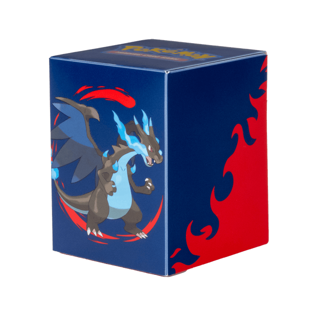 Mega Charizard X 100+ DECK BOX® for the Pokémon Trading Card Game - Angle | Ultra PRO