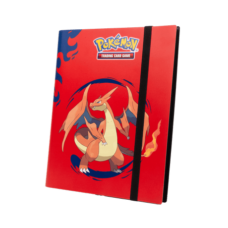 Mega Charizard X and Mega Charizard Y 9-Pocket PRO-BINDER® for the Pokémon Trading Card Game - Angle | Ultra PRO