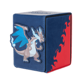 Mega Charizard X ALCOVE® Flip DECK BOX® for the Pokémon Trading Card Game - Angle | Ultra PRO