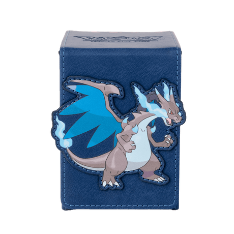 Mega Charizard X ALCOVE® Flip DECK BOX® for the Pokémon Trading Card Game - Front | Ultra PRO
