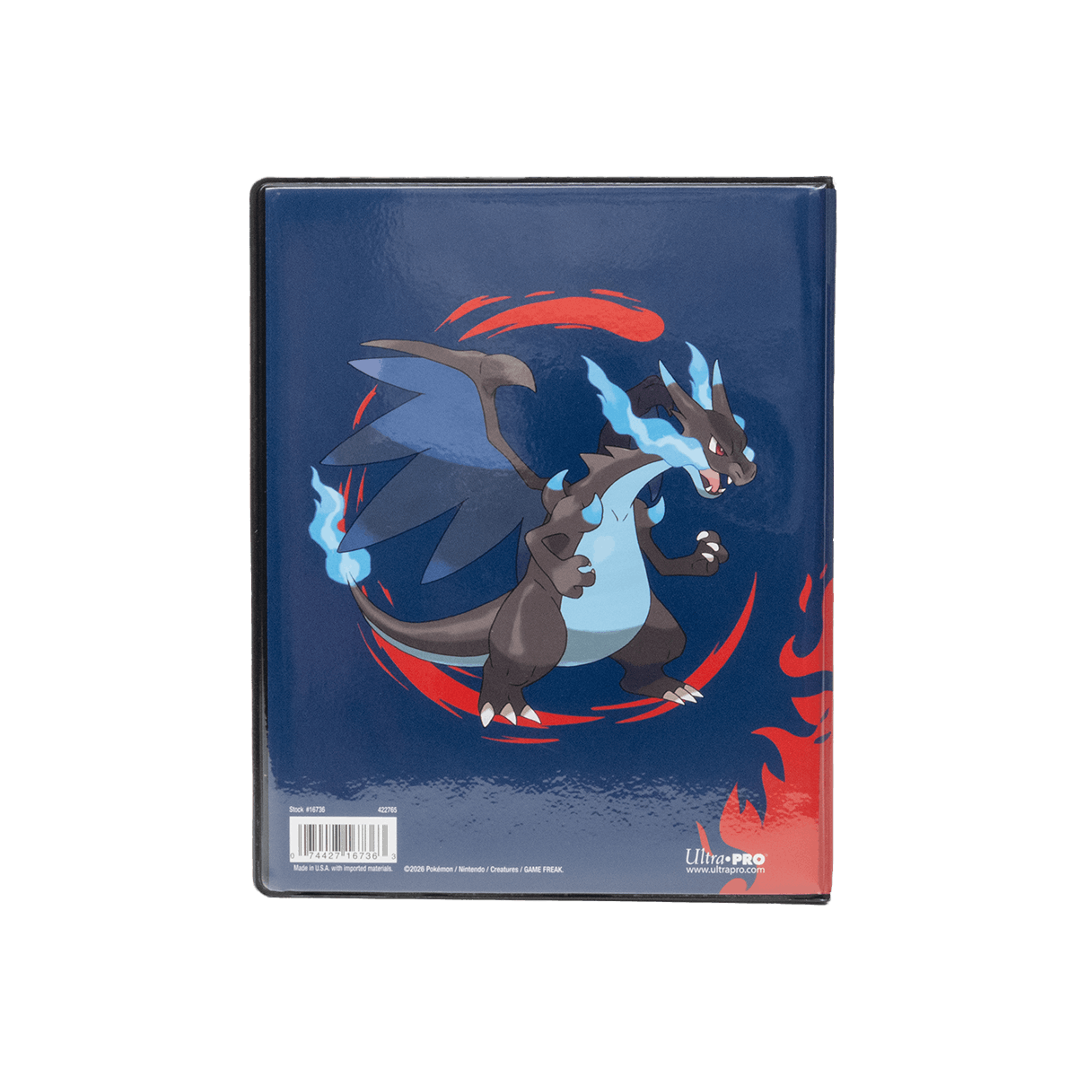 Mega Charizard X and Mega Charizard Y 4-Pocket Portfolio for the Pokémon Trading Card Game - Back| Ultra PRO