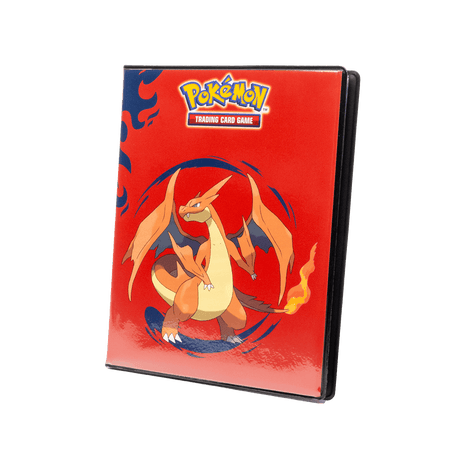 Mega Charizard X and Mega Charizard Y 4-Pocket Portfolio for the Pokémon Trading Card Game - Angle | Ultra PRO