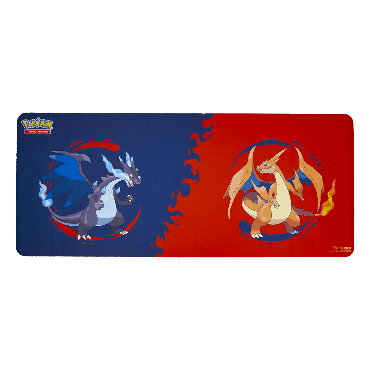 Mega Charizard X and Mega Charizard Y 6ft Table Playmat for the Pokémon Trading Card Game | Ultra PRO