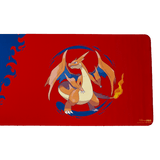Mega Charizard X and Mega Charizard Y 8ft Table Playmat for the Pokémon Trading Card Game - Close-up 2 | Ultra PRO