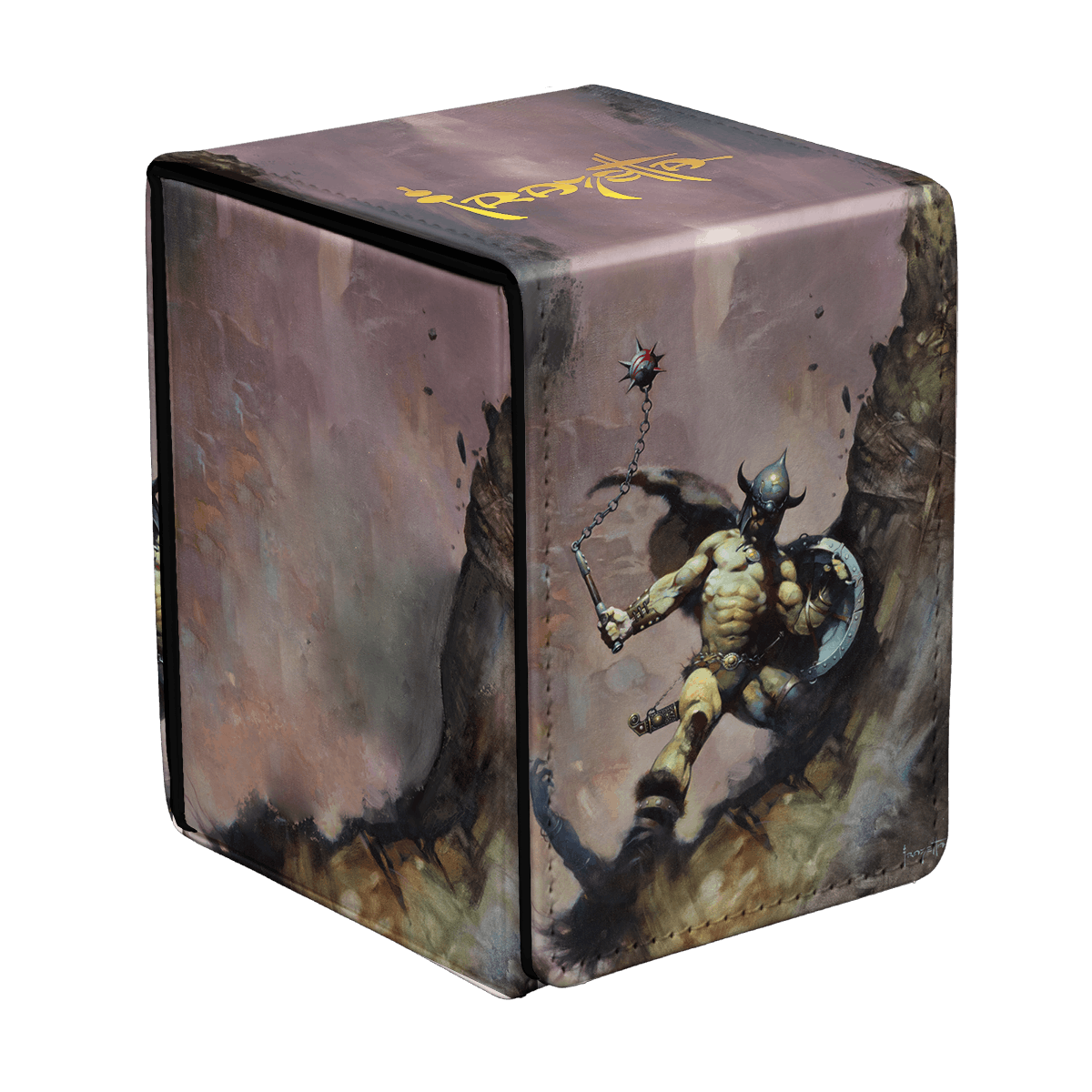Artist Spotlight: Frank Frazetta - "Warrior with Ball and Chain" ALCOVE® FLIP DECK BOX® for Tabletop Gaming