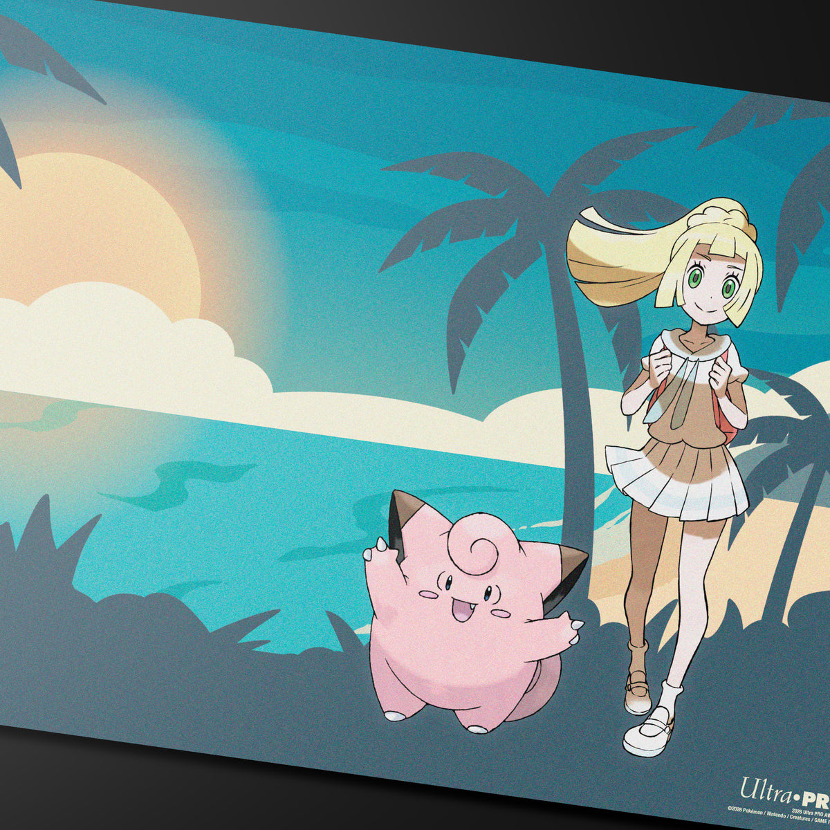 Lillie and Clefairy Playmat for the Pokémon Trading Card Game - Close-up | Ultra PRO