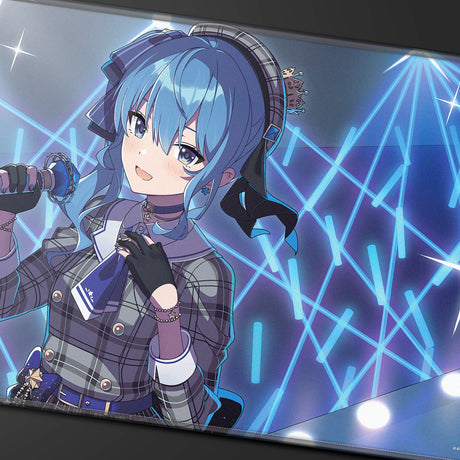 Hoshimachi Suisei Stitched Playmat for the hololive OFFICIAL CARD GAME Closeup | Ultra PRO International