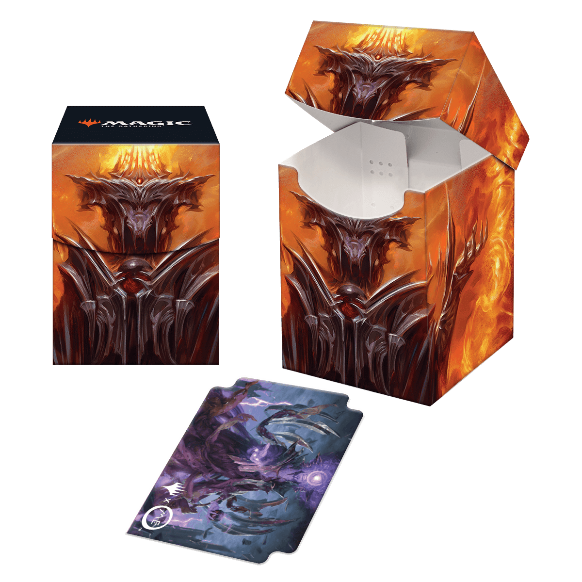 The Lord of the Rings: Tales of Middle-earth Sauron v2 100+ Deck Box for Magic: The Gathering | Ultra PRO International