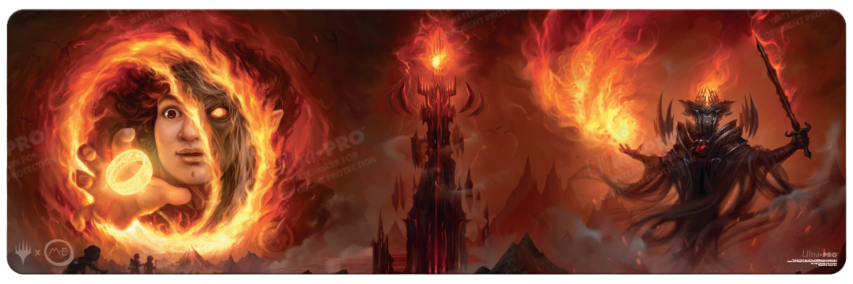 The Lord of the Rings: Tales of Middle-earth Frodo and Sauron 8ft Table Playmat for Magic: The Gathering | Ultra PRO International