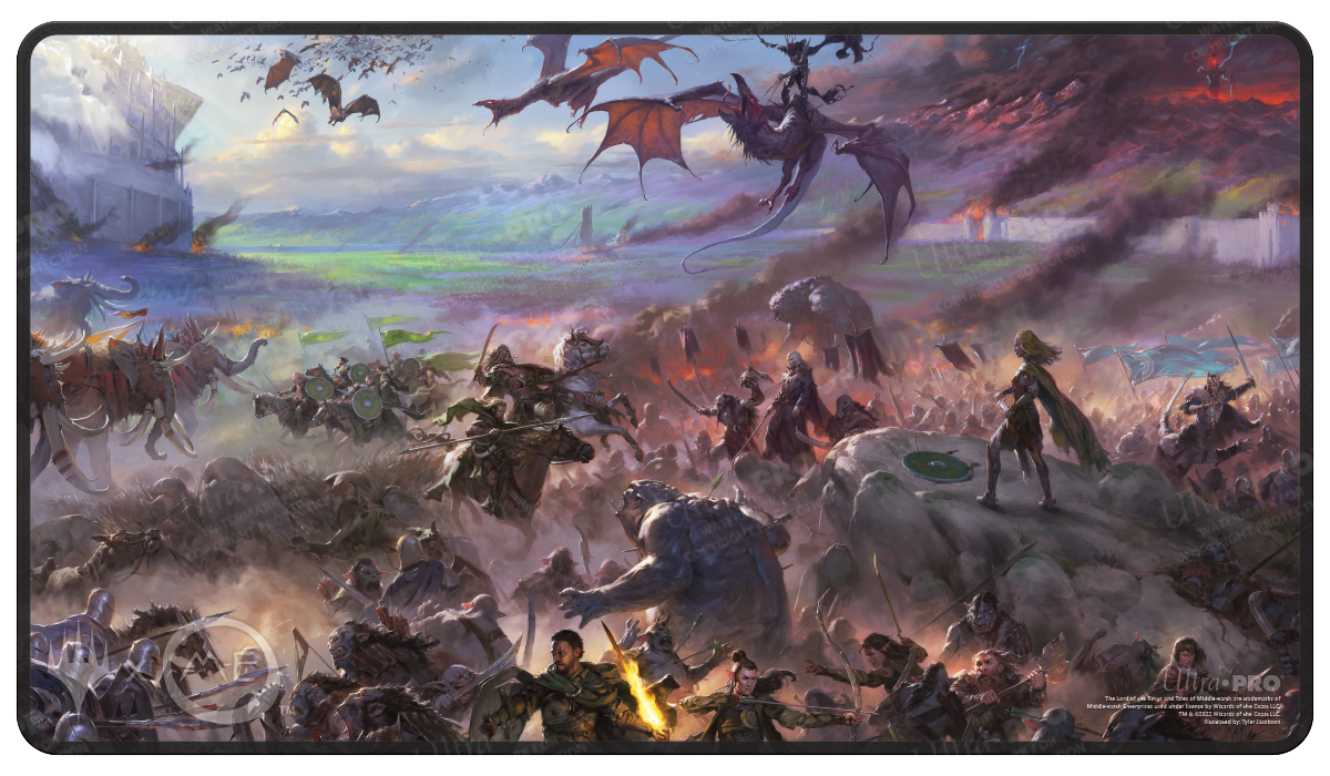 The Lord of the Rings: Tales of Middle-earth Borderless Scene Black Stitched Standard Gaming Playmat for Magic: The Gathering | Ultra PRO International