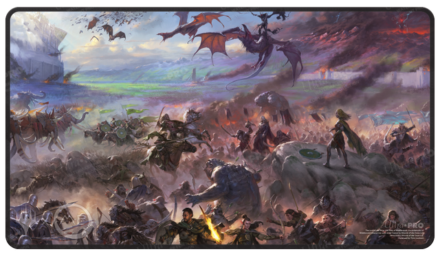 The Lord of the Rings: Tales of Middle-earth Borderless Scene Black Stitched Standard Gaming Playmat for Magic: The Gathering | Ultra PRO International