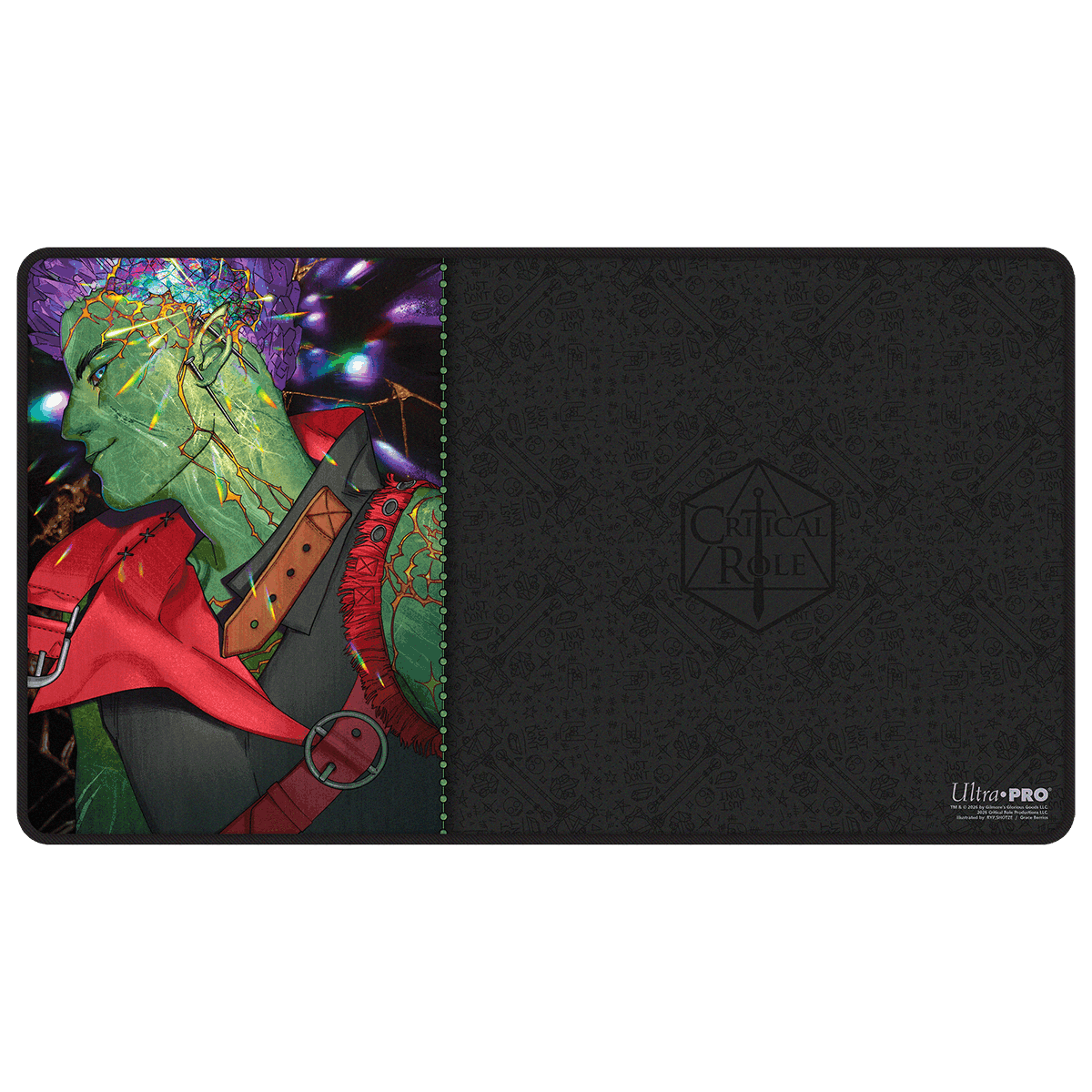 Critical Role: Bells Hells - Portrait Series Ashton Black-Stitched Playmat for Tabletop Gaming - Front | Ultra PRO