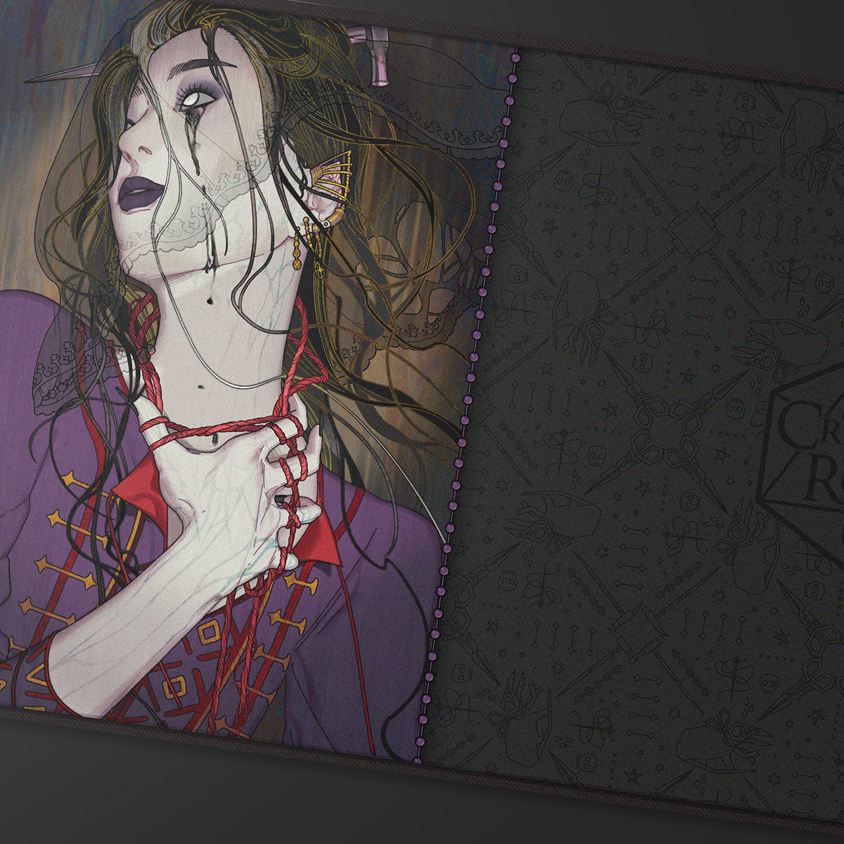 Critical Role: Bells Hells - Portrait Series Laudna Black-Stitched Playmat for Tabletop Gaming - Image 3 | Ultra PRO