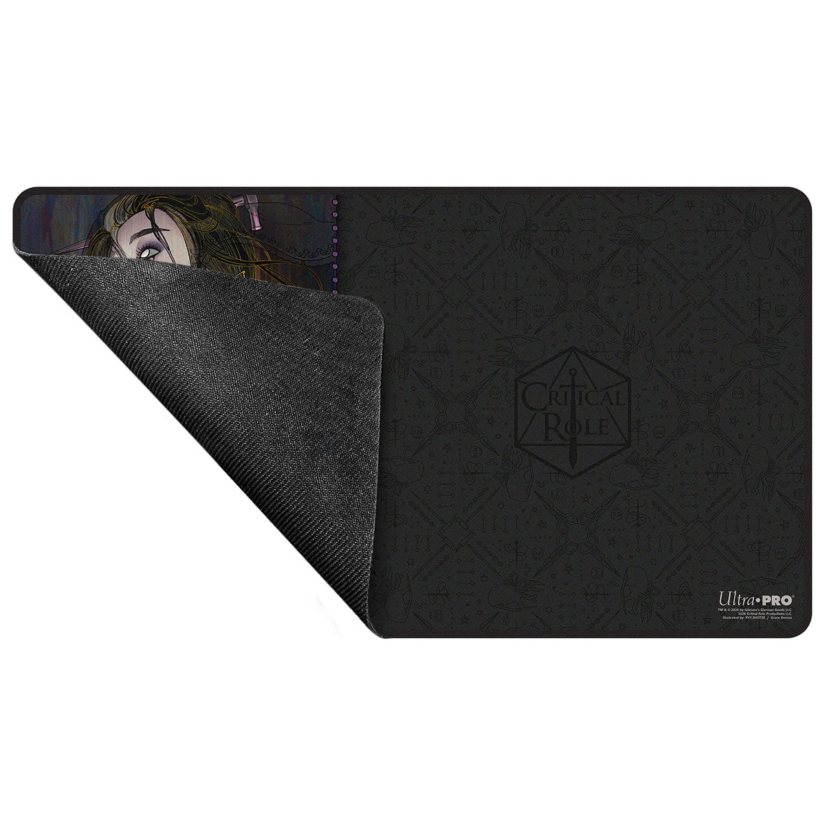 Critical Role: Bells Hells - Portrait Series Laudna Black-Stitched Playmat for Tabletop Gaming - Rubber | Ultra PRO