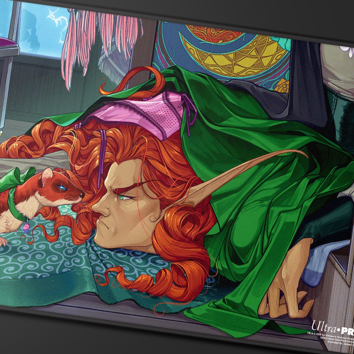 Critical Role: The Mighty Nein - Illustrated: Artagan Black-Stitched Playmat for Tabletop Gaming  - Image 6 | Ultra PRO Zoom
