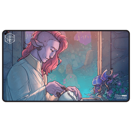 Critical Role: The Mighty Nein - Illustrated: Caduceus Clay Black-Stitched Playmat for Tabletop Gaming - Front | Ultra PRO