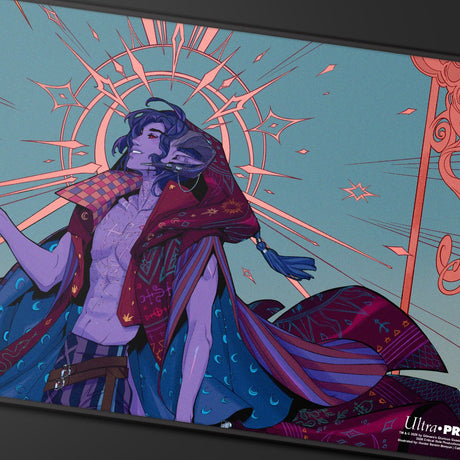 Critical Role: The Mighty Nein - Illustrated: Mollymauk Tealeaf Black-Stitched Playmat for Tabletop Gaming - Image 6 | Ultra PRO