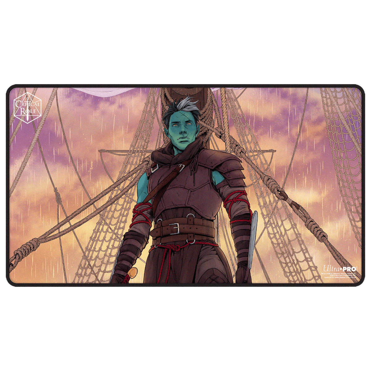 Critical Role: The Mighty Nein - Illustrated: Fjord Stone Black-Stitched Playmat for Tabletop Gaming - Front | Ultra PRO