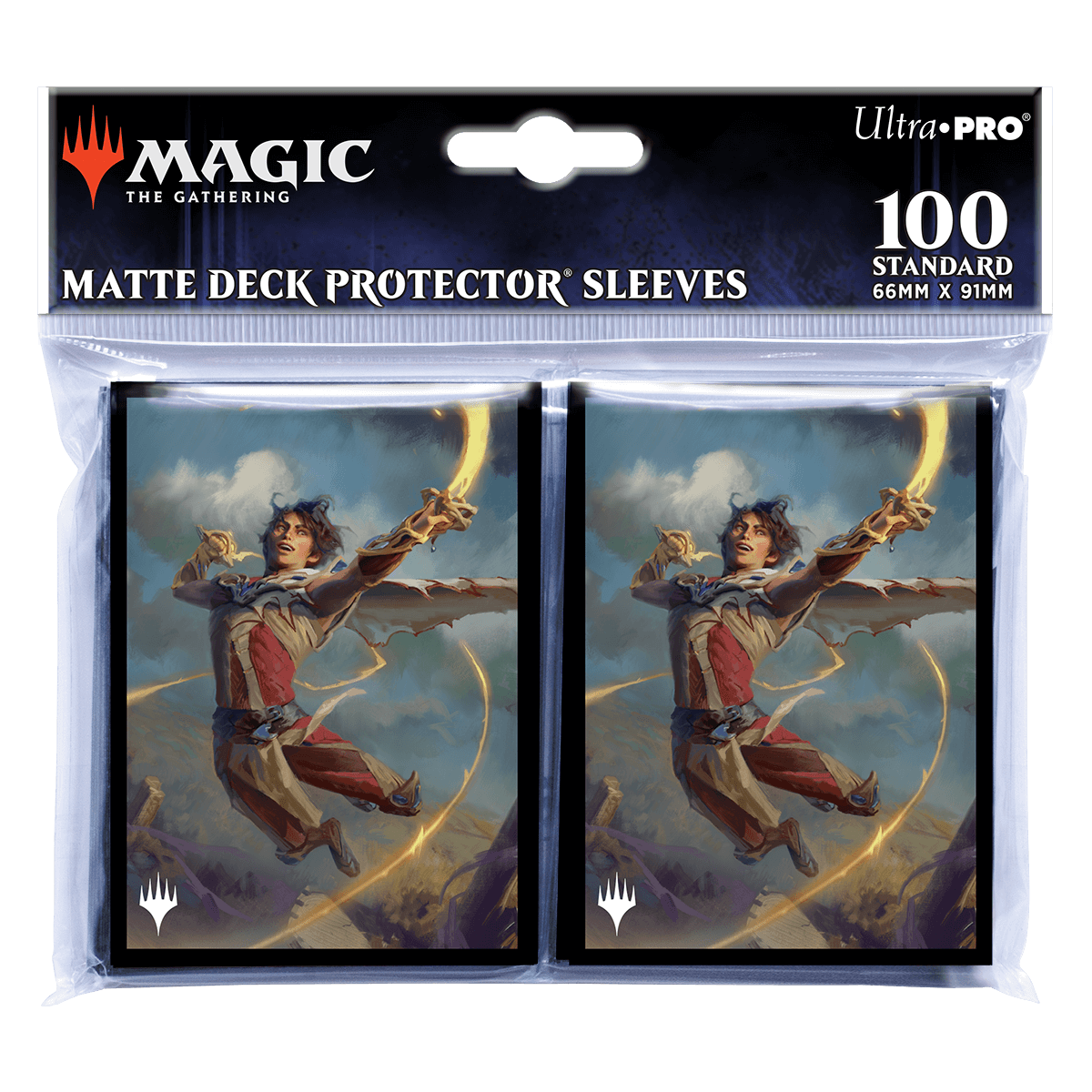 Wilds of Eldraine Kellan, the Fae-Blooded (Adventure Frame) Standard Deck Protector Sleeves (100ct) for Magic: The Gathering | Ultra PRO International