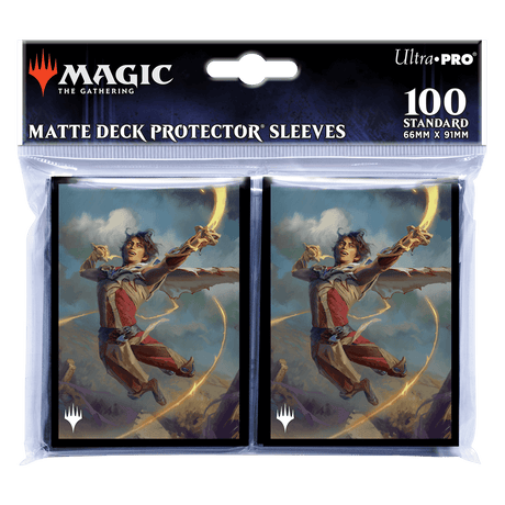 Wilds of Eldraine Kellan, the Fae-Blooded (Adventure Frame) Standard Deck Protector Sleeves (100ct) for Magic: The Gathering | Ultra PRO International