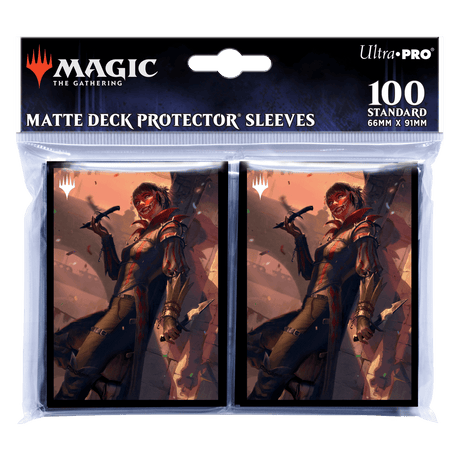 Murders at Karlov Manor Massacre Girl, Known Killer Standard Deck Protector Sleeves (100ct) for Magic: The Gathering | Ultra PRO International