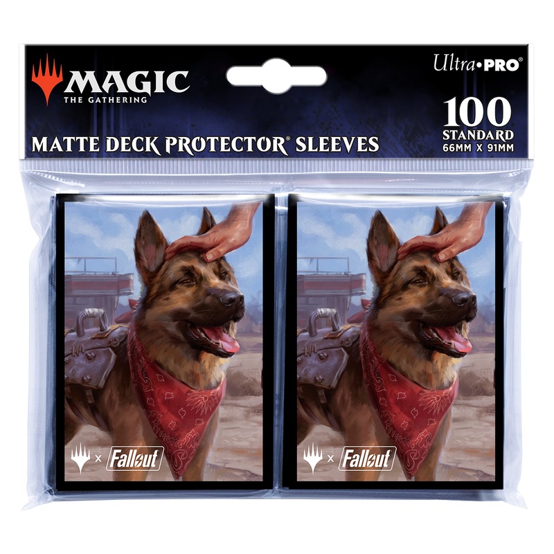 Ultra PRO Fallout: Dogmeat, Ever Loyal MTG Deck Sleeves 100ct Magic: The Gathering Fallout Card Sleeves Ultra PRO Fallout: Dogmeat, Ever Loyal MTG Deck Sleeves 100ct Magic: The Gathering Fallout Card Sleeves